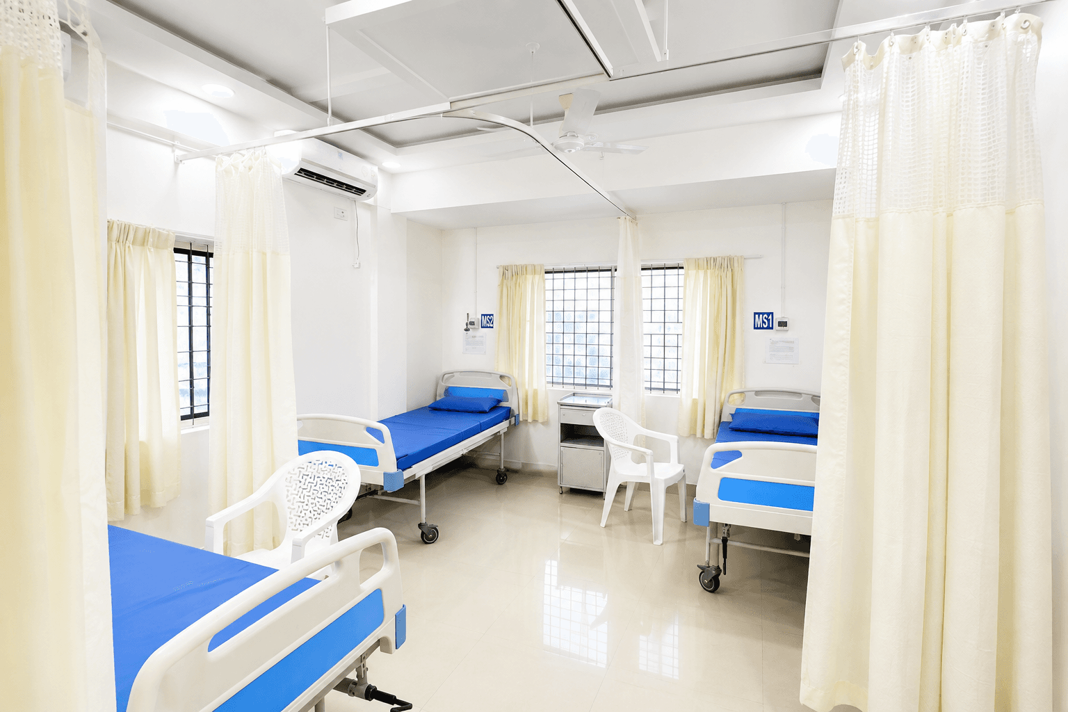 General inpatient ward and recovery area at Samjaya Healthcare.