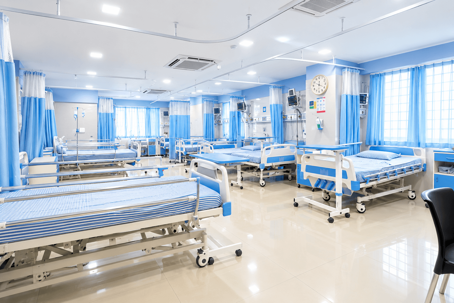 General inpatient ward and recovery area at Samjaya Healthcare.