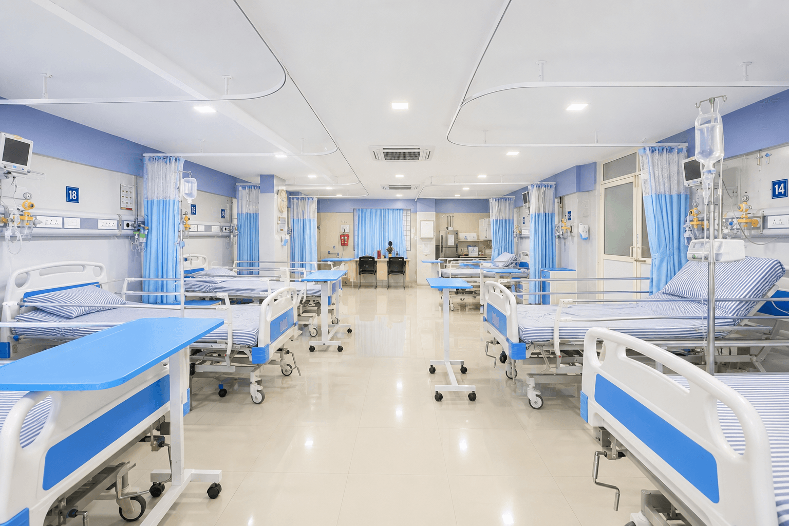 General inpatient ward and recovery area at Samjaya Healthcare.