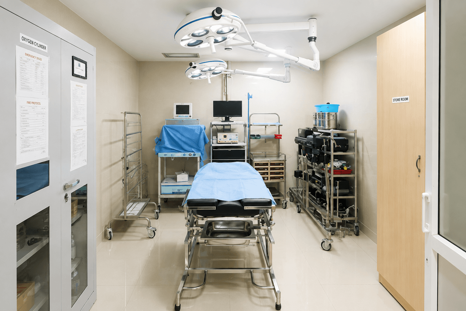 Surgical room and operating facilities at Samjaya Healthcare.
